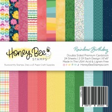 Honey Bee Stamps - Rainbow Birthday Paper Pad