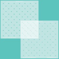 Honey Bee Stamps - Quilted Hearts & Dots Stencil Set (2 pieces)