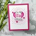 Honey Bee Stamps - Radiant Heart Background Stencil