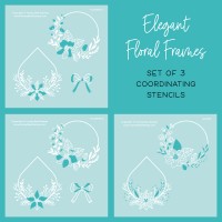 Honey Bee Stamps - Elegant Floral Frames (3 stencils)