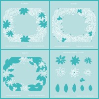 Honey Bee Stamps - Holiday Wreath (4 stencils)