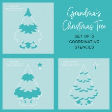 Honey Bee Stamps - Grandma's Christmas Tree Stencil (3 stencils)