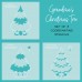 Honey Bee Stamps - Grandma's Christmas Tree Bundle (layered stencil, coordinating dies and embossing folder)