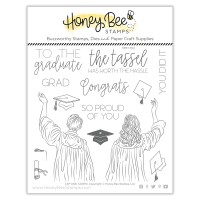 Honey Bee Stamps - Cap And Gown (stamp and die bundle)