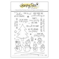 Honey Bee Stamps - Snow Family Like Ours (stamp and die bundle)