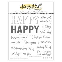 Honey Bee Stamps - Happy Happy Happy