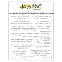 Honey Bee Stamps - Inside: Welcome Baby Sentiments