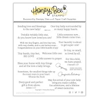 Honey Bee Stamps - Inside: Welcome Baby Sentiments (stamp and die bundle)