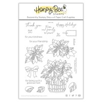 Honey Bee Stamps - Potted Poinsettias 