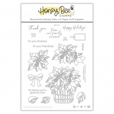 Honey Bee Stamps - Potted Poinsettias 