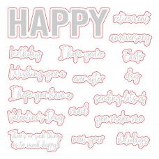 Honey Bee Stamps - Happy Happy Happy Honey Cuts