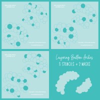 Honey Bee Stamps - Balloon Arch Coordinating Stencils (Set Of 3) 