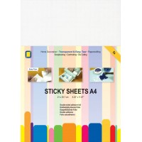 Jeje - Sticky Sheets A4 - Dubbelzijdig klevende folie (5 vellen)