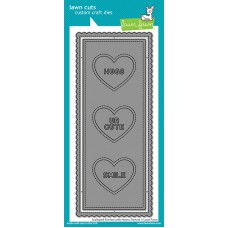Lawn Fawn - Scalloped Slimline with Hearts: Portrait