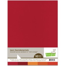 Lawn Fawn - Textured Canvas Cardstock - Red And Orange