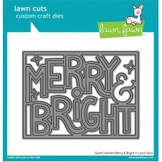 Lawn Fawn - Giant Outlined Merry & Bright