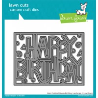 Lawn Fawn - Giant Outlined Happy Birthday: Landscape