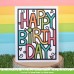 Lawn Fawn - Giant Outlined Happy Birthday: Portrait