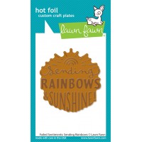 Lawn Fawn - Foiled Sentiments: Sending Rainbows Hot Foil Plate