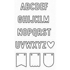 My Favorite Things - Bitty Banner Alphabet Die-namics