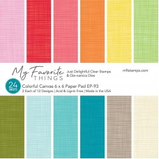 My Favorite Things - Colorful Canvas Paper Pad