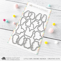 Mama Elephant - Little Girl Gnome Agenda Creative Cuts