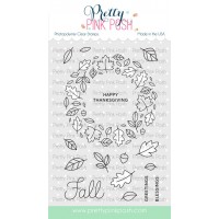 Pretty Pink Posh - Autumn Leaf Wreath Stamp Set