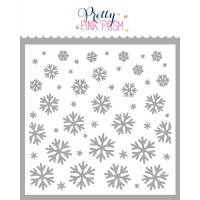 Pretty Pink Posh - Cascading Snowflakes Stencil