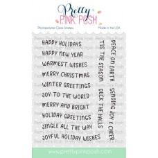 Pretty Pink Posh - Christmas Banner Greetings Stamp Set