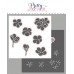 Pretty Pink Posh - Geraniums Stencil (2 lagen)