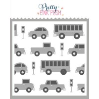Pretty Pink Posh - Layered Cars Stencils (3 layer)