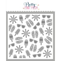 Pretty Pink Posh - Layered Summer Fun Stencil (2 Lyr)