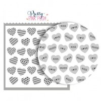 Pretty Pink Posh - Layered Valentine Hearts Stencil (4Lyr)