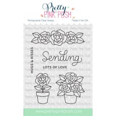 Pretty Pink Posh - Potted Roses Stamp Set