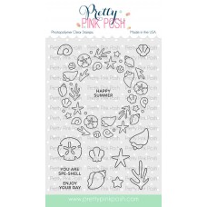 Pretty Pink Posh - Seashell Wreath Stamp and Die Set