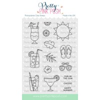 Pretty Pink Posh - Summer Sips Stamp and Die Set