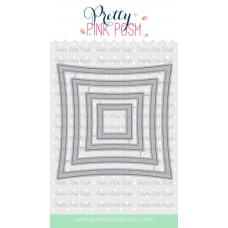 Pretty Pink Posh - Wonky Stitched Squares Die