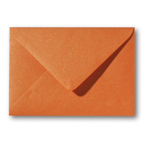 een beetje plan Bloeden Envelop Metallic - 110 x 156 mm - Oranje Gloed