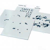 Pinkfresh Studio - Reason To Smile Wreath layering stencil set 