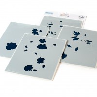 Pinkfresh Studio - Happy Blooms Floral layering stencil set