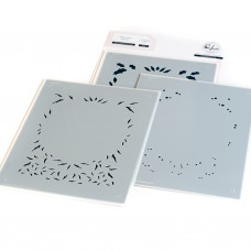 Pinkfresh Studio - Happy Holidays Circle Frame layering stencil set