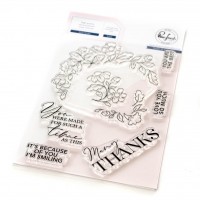 Pinkfresh Studio - Arch Florals Stamp