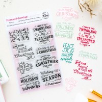 Pinkfresh Studio - Treasured Greetings Stamp