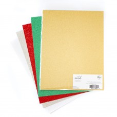 Pinkfresh Studio - Glitter Cardstock - Holiday Sparkle Pack (8.5 X 11 Inch) 