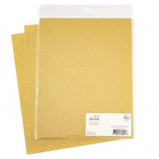Pinkfresh Studio - Glitter Cardstock - Gold (8.5 X 11 Inch)