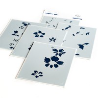 Pinkfresh Studio - Seamless Floral Pattern layered stencil set 
