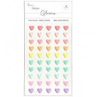 Pure and Simple - Glossies - Mini Hearts - Cotton Candy
