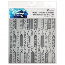 Ranger - Simon Hurley create. - Peel-Apart Rubber Background Stamp - Candles