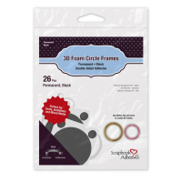 Scrapbook Adhesives - 3D foam circle frames - black