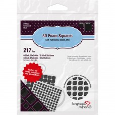 Scrapbook Adhesives - 3D foam squares - black - mix